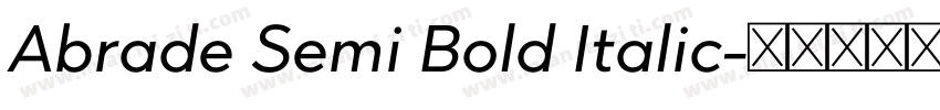 Abrade Semi Bold Italic字体转换